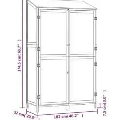 Skure, Garager & Carports^The Living Store haveskur 102x52x174,5 cm massivt grantræ - Skure & Redskabsskure