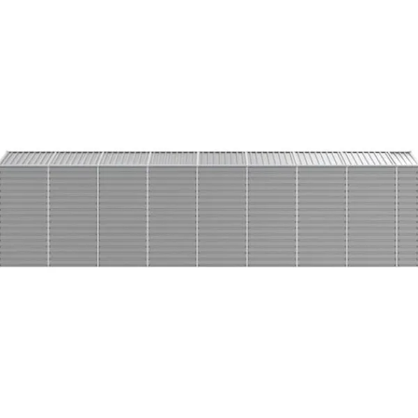 Online The Living Store haveskur 191x725x198 cm galvaniseret stål lysegrå - Skure & Redskabsskure Skure, Garager & Carports