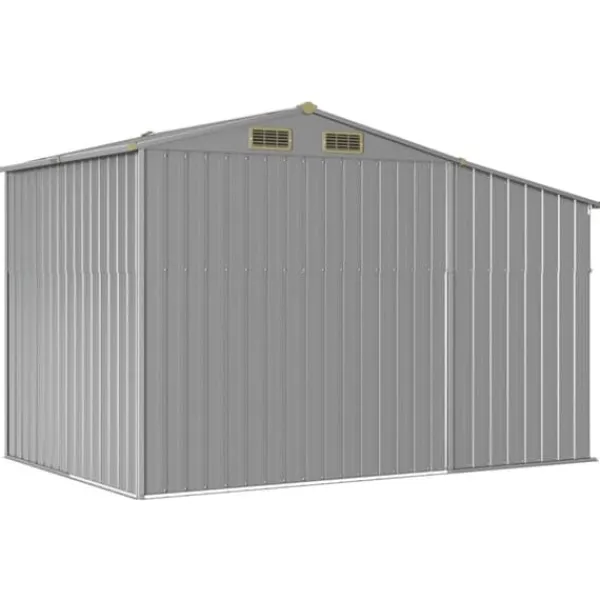 Best The Living Store haveskur 277x192,5x179 cm galvaniseret stål grå - Skure & Redskabsskure Skure, Garager & Carports