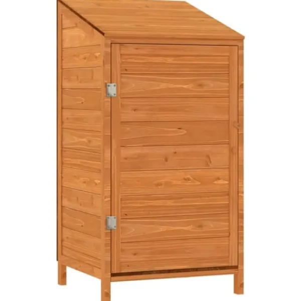 Skure, Garager & Carports^The Living Store haveskur 55x52x112 cm massivt grantræ brun - Skure & Redskabsskure