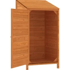 Skure, Garager & Carports^The Living Store haveskur 55x52x112 cm massivt grantræ brun - Skure & Redskabsskure