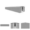 Skure, Garager & Carports^The Living Store haveskur 257x990x181 cm galvaniseret stål grå - Skure & Redskabsskure