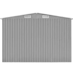 Skure, Garager & Carports^The Living Store haveskur 257x990x181 cm galvaniseret stål grå - Skure & Redskabsskure