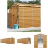 Best The Living Store haveskur 191x895x198 cm galvaniseret stål lysebrun - Skure & Redskabsskure Skure, Garager & Carports