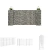 Krukker & Plantebeholdere^The Living Store H-formet gabion-plantekasse 260x40x120 cm stål - Plantekrukker