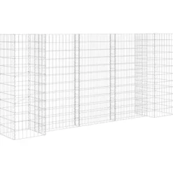 Krukker & Plantebeholdere^The Living Store H-formet gabion-plantekasse 260x40x120 cm stål - Plantekrukker