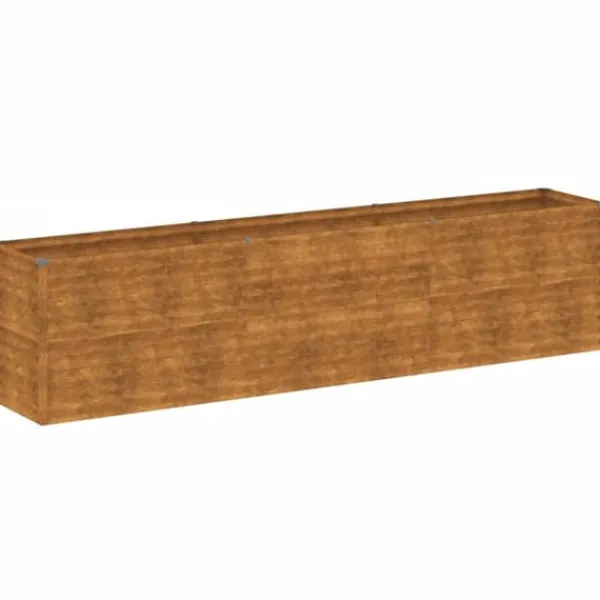 Discount The Living Store højbed 291x50x69 cm cortenstål - Plantekrukker Krukker & Plantebeholdere