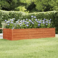 Krukker & Plantebeholdere^The Living Store højbed 240x80x45 cm cortenstål rustfarvet - Plantekrukker