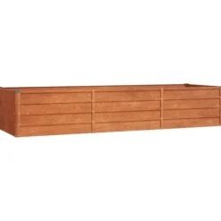 Krukker & Plantebeholdere^The Living Store højbed 240x80x45 cm cortenstål rustfarvet - Plantekrukker