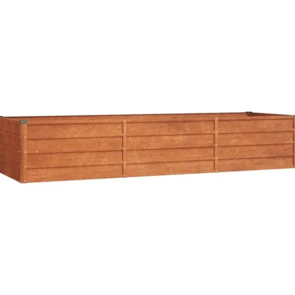 Krukker & Plantebeholdere^The Living Store højbed 240x80x45 cm cortenstål rustfarvet - Plantekrukker