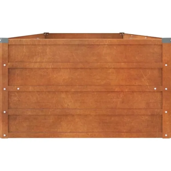 Krukker & Plantebeholdere^The Living Store højbed 240x80x45 cm cortenstål rustfarvet - Plantekrukker