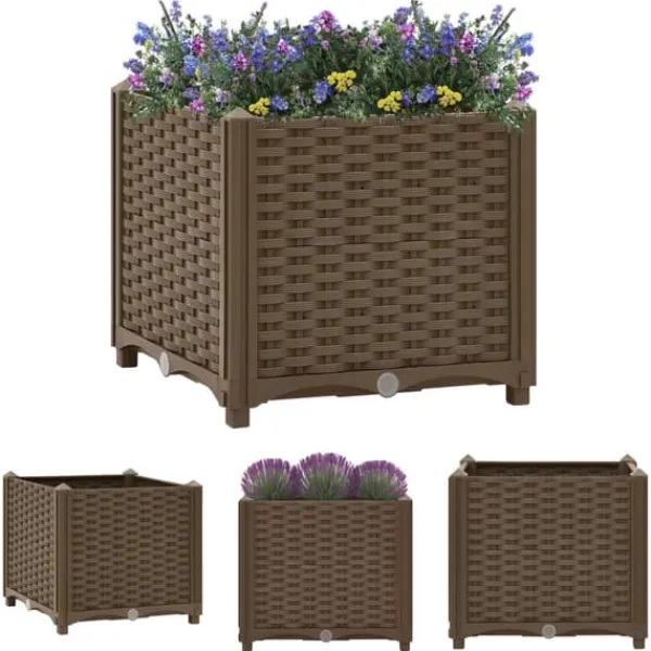 Krukker & Plantebeholdere^The Living Store højbed 40x40x38 cm polypropylen - Plantekrukker