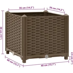 Krukker & Plantebeholdere^The Living Store højbed 40x40x38 cm polypropylen - Plantekrukker