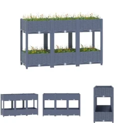 Krukker & Plantebeholdere^The Living Store højbed 120x40x71 cm polypropylen - Plantekrukker