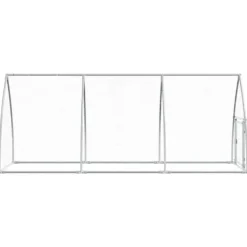 The Living Store hønsehus 300x105x120 cm galvaniseret stål sølvfarvet - Huse & bure til små dyr Drivhus