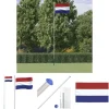 Flag & Vindposer^The Living Store Holland flag og flagstang 6,23 m aluminium - Flag & vimpler