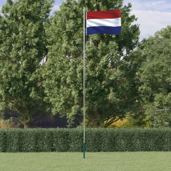 Flag & Vindposer^The Living Store Holland flag og flagstang 6,23 m aluminium - Flag & vimpler