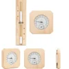 Outlet The Living Store 2-i-1 saunasæt hygrometer og timeglas massivt fyrretræ - Saunatilbehør Sauna