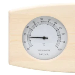 Sauna^The Living Store 2-i-1 saunasæt med hygrometer og timeglas massivt fyrretræ - Saunatilbehør