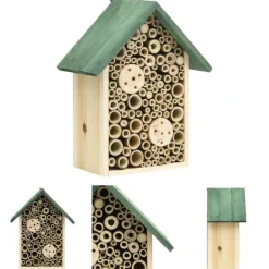 New The Living Store insekthotel 2 stk. 23x14x29 cm fyrretræ - Huse til sommerfugle Til Fugle & Småvildt