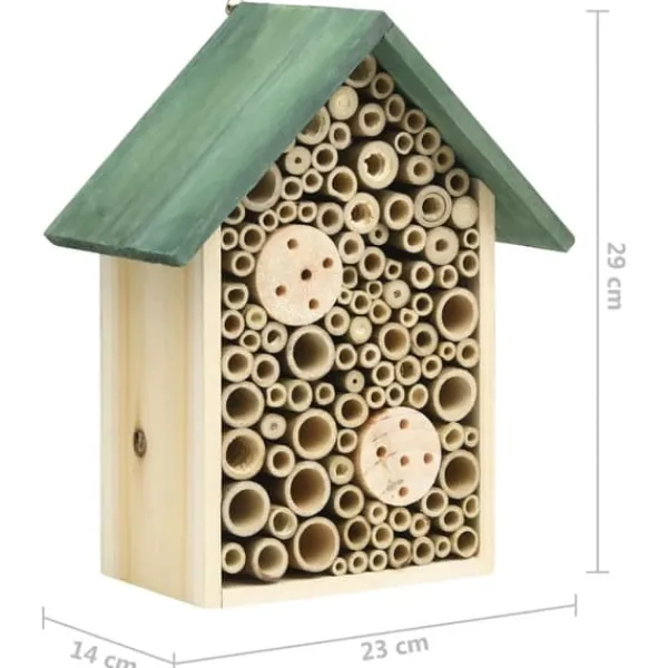 New The Living Store insekthotel 2 stk. 23x14x29 cm fyrretræ - Huse til sommerfugle Til Fugle & Småvildt