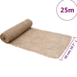 Outlet The Living Store juterulle 0,5x25 m 200 gsm 100 % jute - Indretning Haveduge