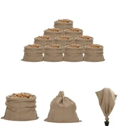 Hot The Living Store jutesække 10 stk. 100x110 cm 100 % jute 340 g/m2 - Kufferter & tasker Havekurve