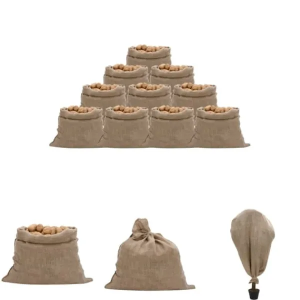 Discount The Living Store jutesække 10 stk. 100x110 cm 100 % jute 220 g/m2 - Kufferter & tasker Havekurve
