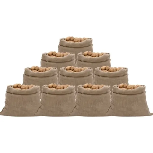 Discount The Living Store jutesække 10 stk. 100x110 cm 100 % jute 220 g/m2 - Kufferter & tasker Havekurve