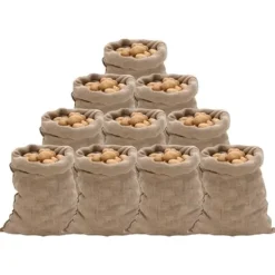 Havekurve^The Living Store jutesække 10 stk. 60x105 cm 100 % jute 220 g/m2 - Kufferter & tasker