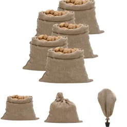 Havekurve^The Living Store jutesække 5 stk. 100x110 cm 100 % jute 220 g/m2 - Kufferter & tasker