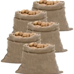 Havekurve^The Living Store jutesække 5 stk. 100x110 cm 100 % jute 220 g/m2 - Kufferter & tasker