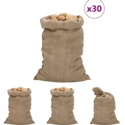 Havekurve^The Living Store jutesække 30 stk. 60x105 cm 100 % jute 340 g/m2 - Kufferter & tasker