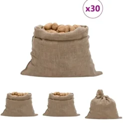 Havekurve^The Living Store jutesække 30 stk. 100x110 cm 100 % jute 220 g/m2 - Kufferter & tasker