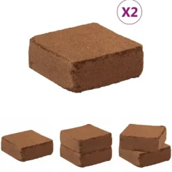 Online The Living Store kokosblokke 2 stk. 5 kg pr. stk. 10 kg i alt - Sand og jord Jord & Sand