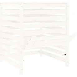 Outlet The Living Store kompostbeholder 82,5x82,5x99,5 cm massivt fyrretræ hvid - Kompostbeholdere Kompostering