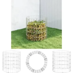 New The Living Store kompostbeholder Ø50x50 cm galvaniseret stål - Kompostbeholdere Kompostering