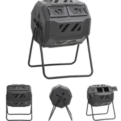 Hot The Living Store kompostbeholder til have 73x64x95 cm 160 l sort - Kompostbeholdere Kompostering