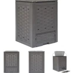 Kompostering^The Living Store kompostbeholder til haven 300 l 60 x 60 x 83 cm brun - Kompostbeholdere