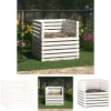 New The Living Store kompostbeholder 80x80x78 cm massivt fyrretræ hvid - Kompostbeholdere Kompostering
