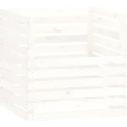 New The Living Store kompostbeholder 80x80x78 cm massivt fyrretræ hvid - Kompostbeholdere Kompostering