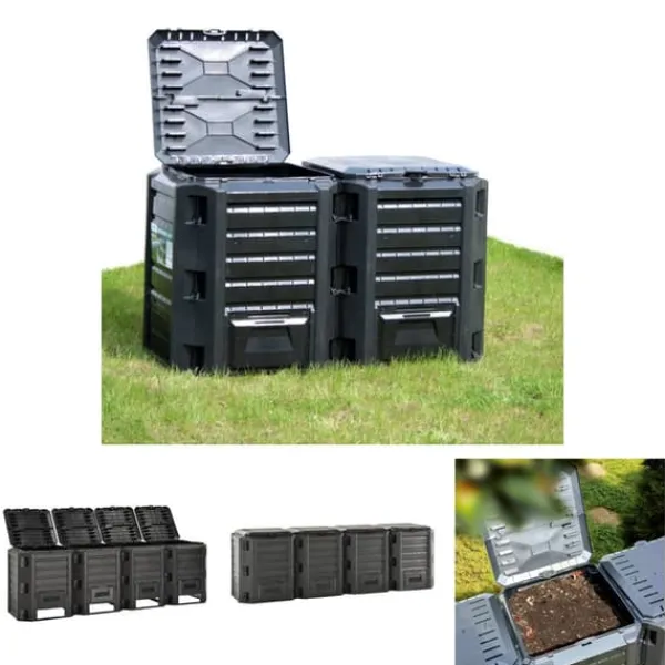 Discount The Living Store kompostbeholder 1600 l sort - Kompostbeholdere Kompostering