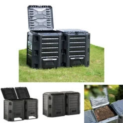 Outlet The Living Store kompostbeholder 800 l sort - Kompostbeholdere Kompostering