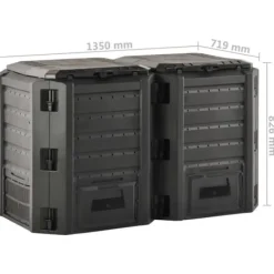 Outlet The Living Store kompostbeholder 800 l sort - Kompostbeholdere Kompostering