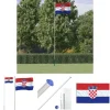 New The Living Store Kroatien flag og flagstang 6,23 m aluminium - Flag & vimpler Flag & Vindposer