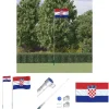 Flag & Vindposer^The Living Store Kroatien flag og flagstang 5,55 m aluminium - Flag & vimpler