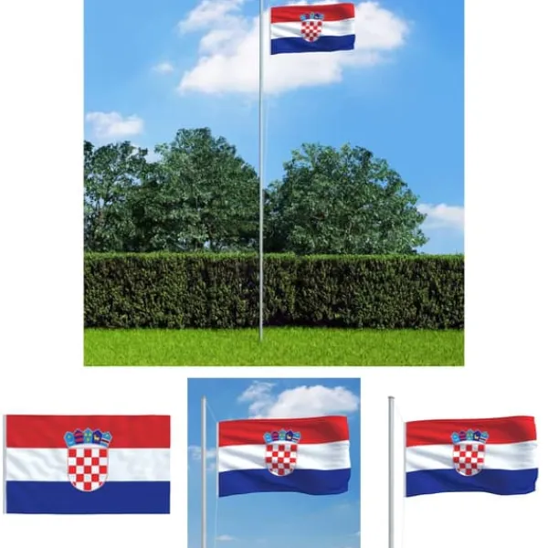 Best The Living Store Kroatiens flag 90x150 cm - Flag & vimpler Flag & Vindposer