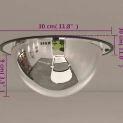 Sikkerhedsspejle^The Living Store kuppelformet trafikspejl Ø30 cm akryl - Vej- og trafikskilte
