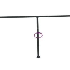 Buer, Spalier, Lysthuse Uden Tag^The Living Store markisestolpesæt 450x245 cm jern antracitgrå - Markiser