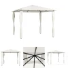 Telte & Lysthuse^The Living Store med stolpeovertræk 3x3x2,6 m 160 g/m² cremefarvet - Festtelte & havepavilloner